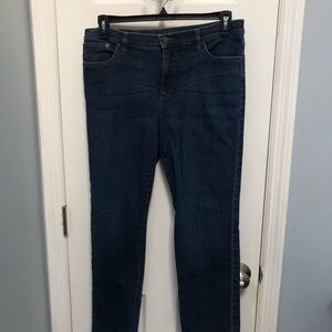Lauren Ralph Lauren Petite Classic Straight Jeans Women's 12P Blue Denim FLAW
